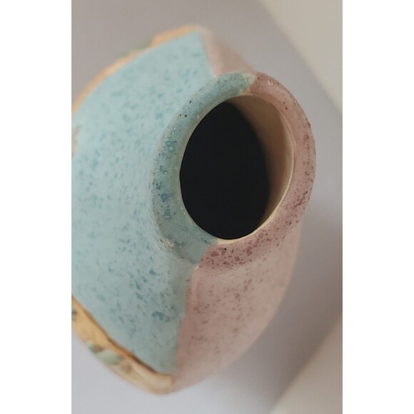 Southwestern Original 3d Studio Art Pottery Wolf Vase Floral Cactus Desert Decor - Picture 13 of 14